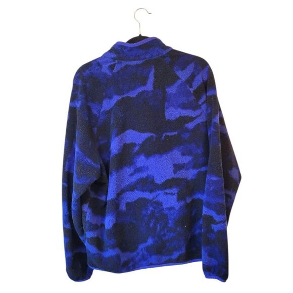 adidas Men's Blue Adventure Polar Fleece Allover Print Half-Zip Sweatshirt US L - Picture 2 of 5